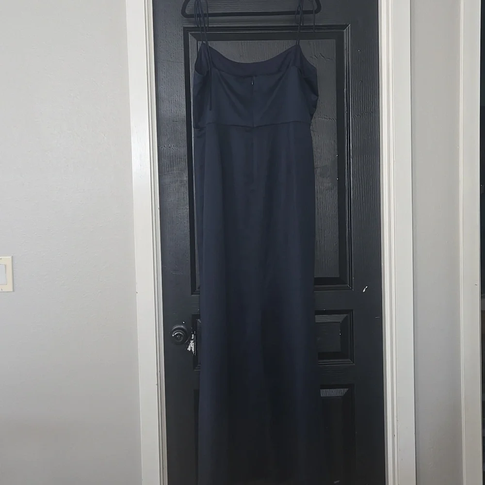 Vowd Weddings Midnight Blue Stretch Satin Gown Size XL - Picture 9 of 15